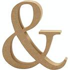 Creativ Company Träsymbol & 1 St Tecken, &, H: 8 cm, tjocklek 1.5 st. 56389