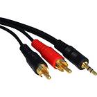 Cables Direct Gold 3.5mm - 2RCA 0.5m