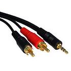 Cables Direct Gold 3.5mm - 2RCA 1,2m