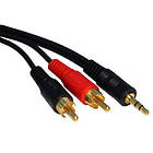 Cables Direct Gold 3.5mm - 2RCA 15m