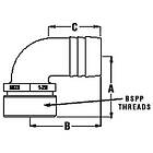 PI-PE Groco To Hose Adapter Brun 40 mm