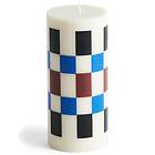 Hay Column Blockljus small 15 cm Off white-brown-black-blue