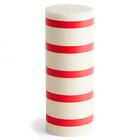 Hay Column Blockljus medium 20 cm Off white-red