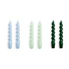 Hay Spiral ljus 6-pack Light blue-mint-green