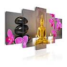 Arkiio Tavla Golden Buddha And Orchids A3-N3574A
