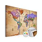 Arkiio Anslagstavla Colourful Travels 3 Delar A3-Pinnwand641A