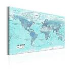Arkiio Tavla World Map Sky Blue A3-N6754A