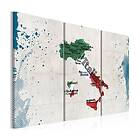 Arkiio Tavla Karta Över Italien Triptyk A3-N2112-DKA