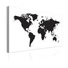 Arkiio Tavla World Map Black & White Elegance A3-N6472-DKA