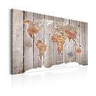 Arkiio Tavla World Map Wooden Stories A3-N5936A