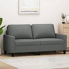 vidaXL Sofa 2-sæders mörkgrå 140 cm tyg 359164