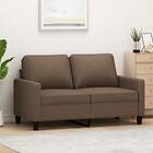 vidaXL 2-sitssoffa brun 120 cm tyg 359158