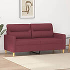 vidaXL 2-sæderssoffa vinröd 140 cm tyg 359241