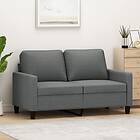 vidaXL Soffa 2-places mörkgrå 120 cm tyg 359156