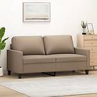 vidaXL 2-sitssoffa cappuccino 140 cm konstläder 359141