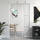 vidaXL Sliding Door vit 90x205 cm härdat glass och aluminium 155217