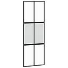 vidaXL Porte coulissante svart 76x205 cm härdat glas och aluminium 155210