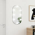 vidaXL Miroir med LED-lampor 80x40 cm glas oval 3102975