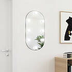 vidaXL Mirror med LED-lampor 80x40 cm glas oval 3102975