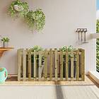 vidaXL Odlingslåda med staket-design 150x50x70 cm impregnerad furu 832501