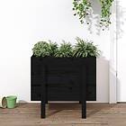 vidaXL Odlingslåda 62x50x57 cm svart massiv furu 825209