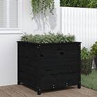 vidaXL Odlingslåda 82,5x82,5x78 cm svart massiv furu 825307