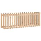 vidaXL Odlingslåda med staket-design 200x50x70 cm massiv furu 832512