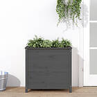 vidaXL Odlingslåda 82,5x40x78 cm grå massiv furu 825284
