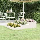 vidaXL Odlingslåda vit 110x110x27 cm massiv furu 823914