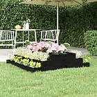 vidaXL Odlingslåda svart 110x110x27 cm massiv furu 823903