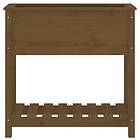 vidaXL Odlingslåda med hylla honungsbrun 82.5x34.5x81 cm massiv furu 823762