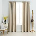 vidaXL Mörkläggningsgardiner med krokar 2 st beige 140x225 cm 134447