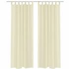 vidaXL Genomskinlig gardin 140 x 245 cm 2-pack Creme 130202