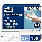 TORK Pappershandduk H2 Prem Soft 2-lg 210x260mm