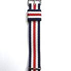 Klockarmband till Daniel Wellington röd/vit/blå randigt Natoband