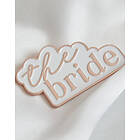 "The Bride" Vit och Roseguldig Pin Blush Hen