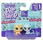Littlest Pet Shop Fluffy Catson & Kitty Von Grey-Cat Mini Pet Pair