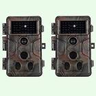 BlazeVideo 2-Pack Wildlife Trail Camera with Night Vision 0.1S Trigger Motion Ac