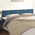 vidaXL Huvudgavlar 2 st mörkblå 90x5x78/88 cm sammet 346184