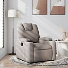 vidaXL Reclinerfåtölj taupe tyg 372373