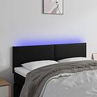 vidaXL Sänggavel LED svart 144x5x78/88 cm konstläder 3121422