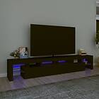 vidaXL Support TV med LED-belysning svart 230x36,5x40 cm 3152787