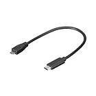 Goobay USB typ C-adapter mikro-USB typ B till 24 pin USB-C 20 cm