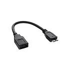 InLine 31609 USB-kabel 0,15 m USB A Micro-USB B Sort