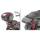 Givi Monolock Top Case Rear Rack Fitting Piaggio Mp3 Yourban 125/300&piaggio Mp3 300 Hpe Svart