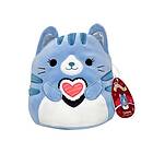 Squishmallows Heart Carizma Tabby Cat, 19 cm
