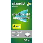 Nicorette Neutral Smak 4 Mg Medicinskt Nikotintuggummi 30 St