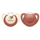 Nuk For Nature Napp Silikon S2 Red Nappar 2 St