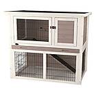 Trixie natura guinea pig hutch with outdoor run 104 × 97 × 52 cm grey/white