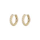 Snö Of Sweden Kansas Twist Ring Earrings Plain Gold